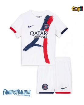 Paris Saint-Germain Echipament de Fotbal Replică 2025-26 Copii Deplasare (+ Șorturi)